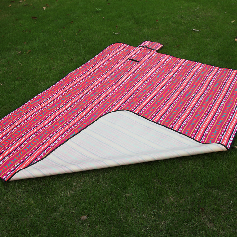 Foldable Red Bohemia Cute Portable Lawn Under Beach Towel Waterproof Mat Beach Picnic Blanket mat