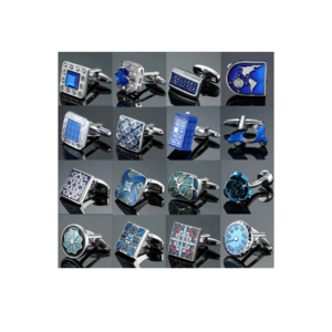 Men's Cufflinks Blue Crystal Square Cuff Button High Quality French Shirt Cufflinks for Suit Accessories Wedding Jewelry