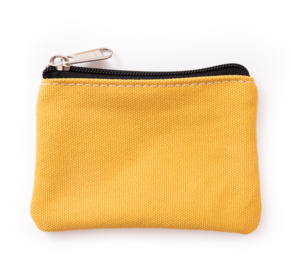 2024 Factory wholesale canvas coin purse gift bag simple cotton wallets mini coin purse for unisex