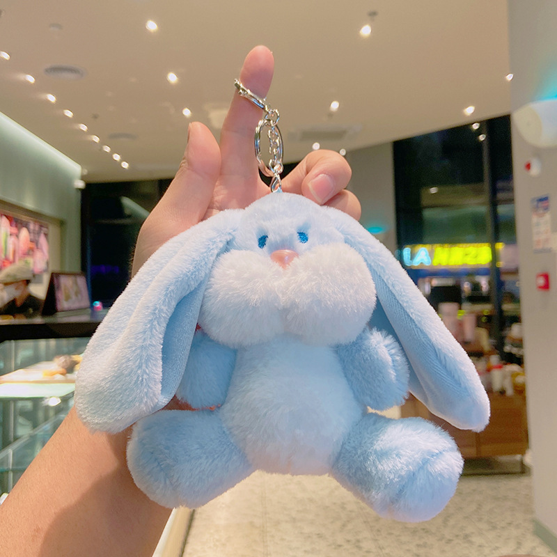 Dickmon Factory Sale Stuffed Rabbit Toys Plush Cartoon Rabbit Doll Bag Charm Pendant Cute Fat Face Plush Bunny Keychains