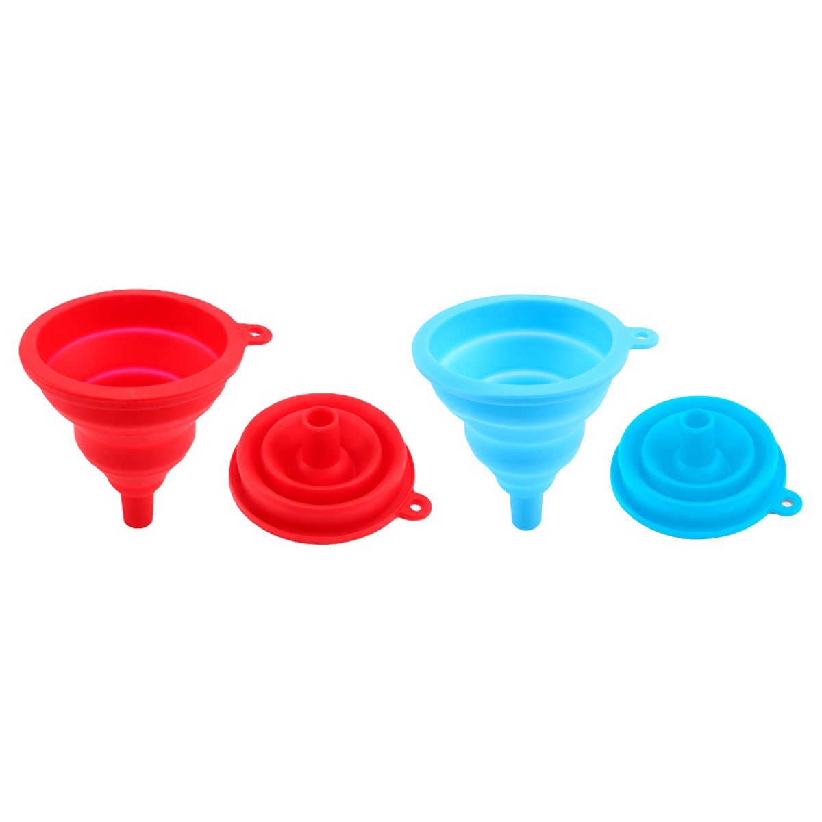 Wholesale Kitchen Utensils Folding Silicone Oil Funnel, Collapsible BPA Free Silicone Kitchen Funnel For Filling Bottles