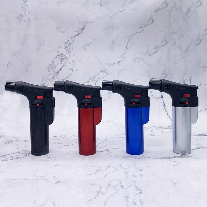 Wholesale Smoking Accessories Rechargement Lighters Custom Logo Gas Jet Flame Refillable Cigar Torch Lighter