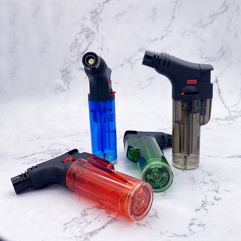 Wholesale Smoking Accessories Rechargement Lighters Custom Logo Gas Jet Flame Refillable Cigar Torch Lighter