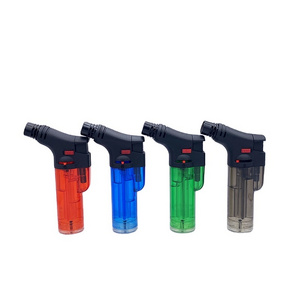 Wholesale Smoking Accessories Rechargement Lighters Custom Logo Gas Jet Flame Refillable Cigar Torch Lighter