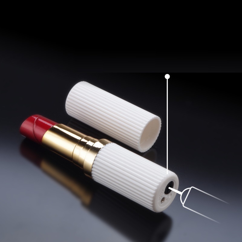 Creative Cigarette Mini Lighter Lipstick Shape Zinc Alloy Adjustable Flame Gas Refill Butane Lighter