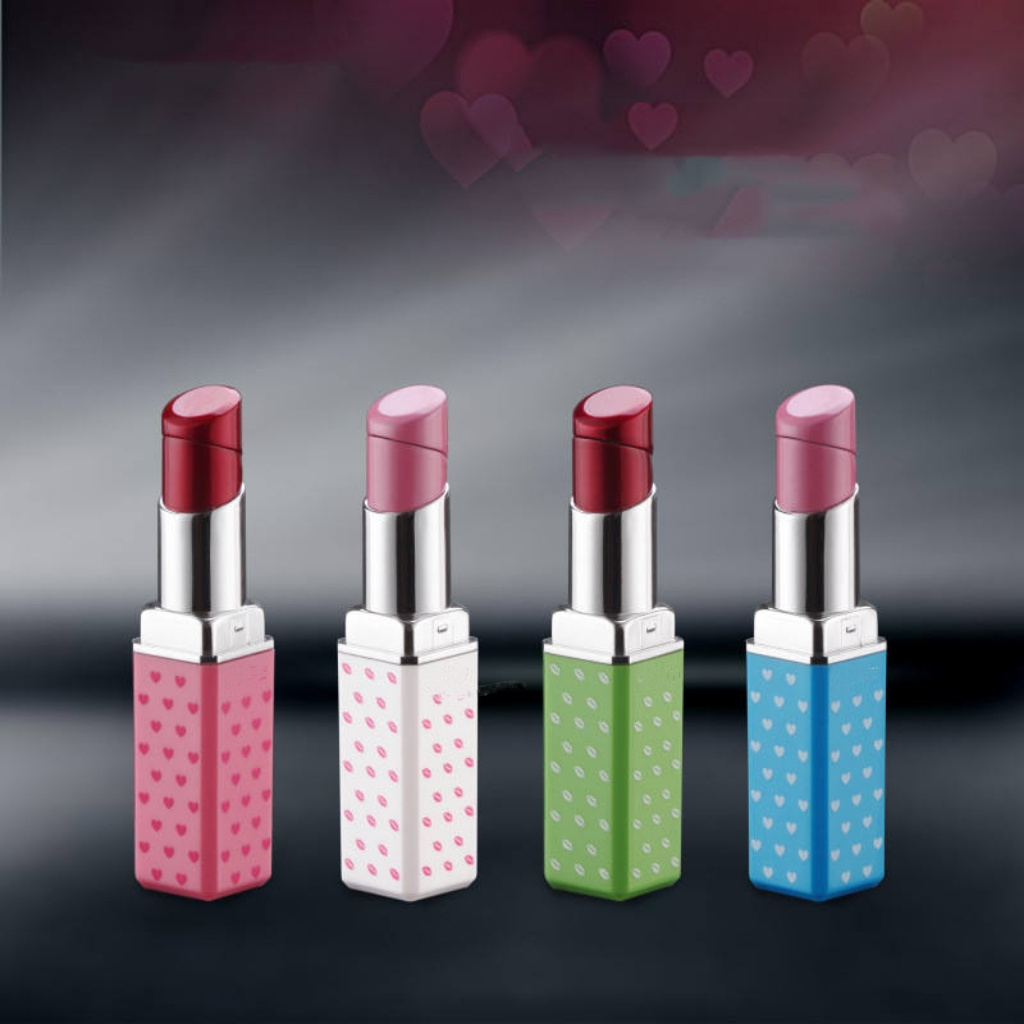 Wholesale Customized Creative Lighters Portable Pink Lipstick Butane Refill Gas Lighter For Lady Gifts