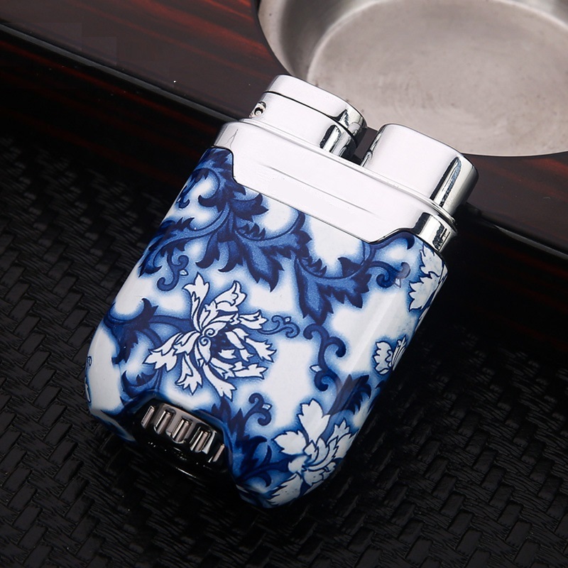 Custom Butane Lighter Creative Shapes High Temperature Ceramic Port Cigar Jet Torch Lighter