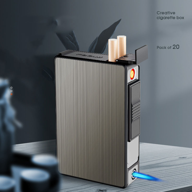 Personality Creative Inflatable Charging Lighter Cigarette Case Automatic Cartridge Cigarette Case