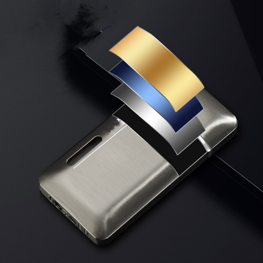 Custom Logo Metal Cigarette Lighter Windproof Cool Double Blue Flame Jet Torch Lighter