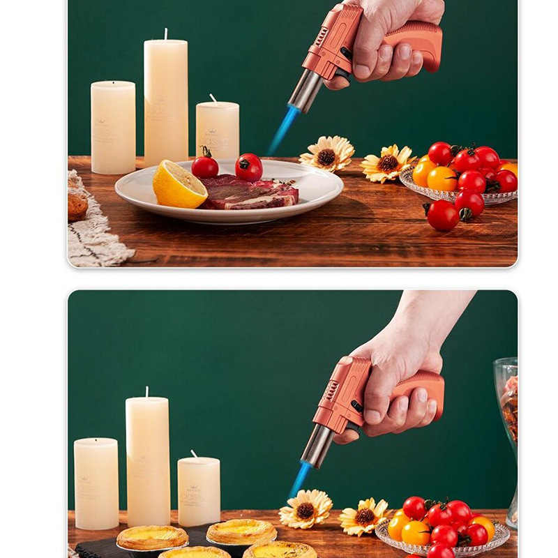 Most Powerful Torch Lighters Kitchen Inflatable Windproof Direct Jet Flame Refillable Cigar Butane Gas Lighter