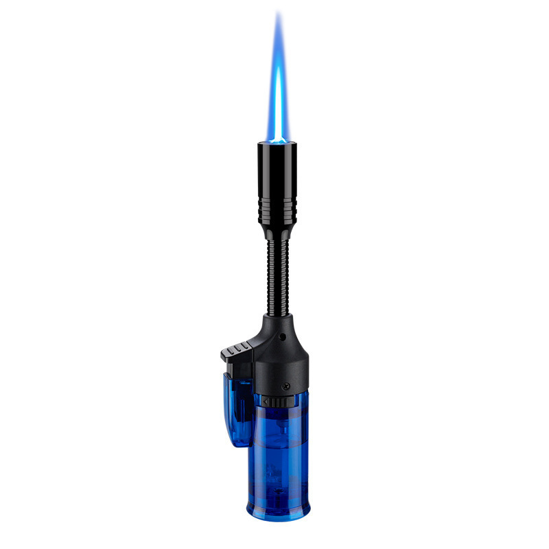 Blue Flame Torch Lighter Electronic Pulse Igniter Kitchen Hose Extension Gas Refillable Lighter