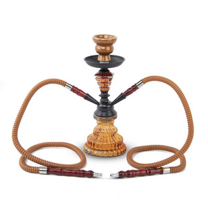 Wholesale Customization High Quality Arab Glass Double Pipe Smoking Hookah Flavor Shisha Hubbly Bubbly Hookah Chicha Narguile