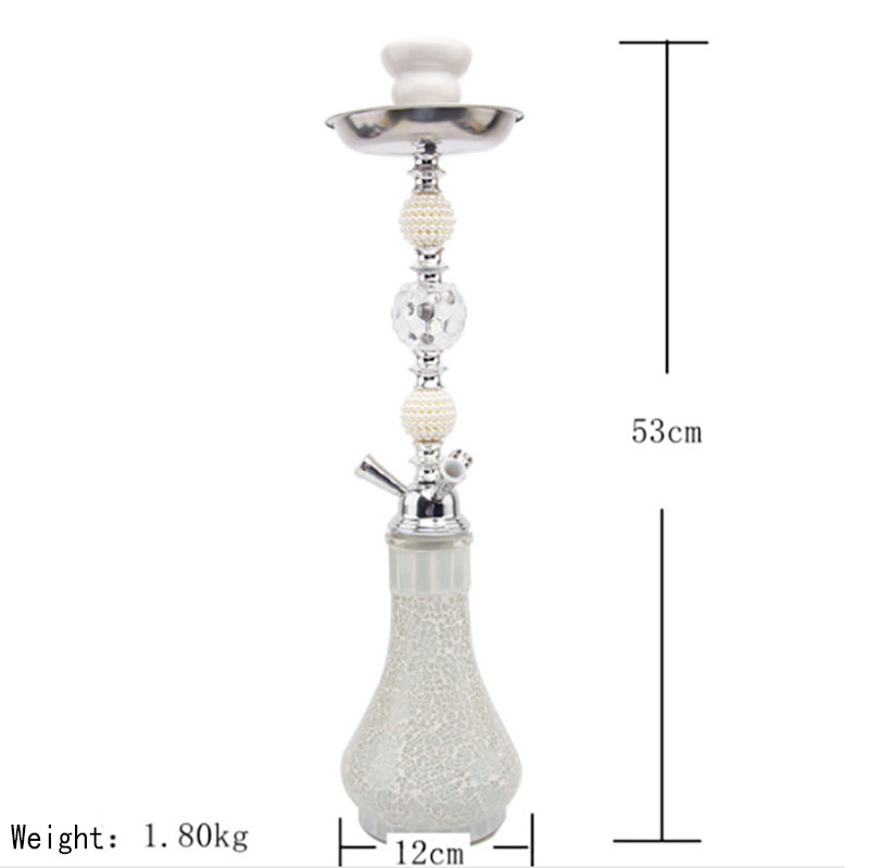 Hot Sale Smoking Accessories High Quality Double Pipe Glass Arab Hookah Flavour Nargile Hookah Shisha Chicha