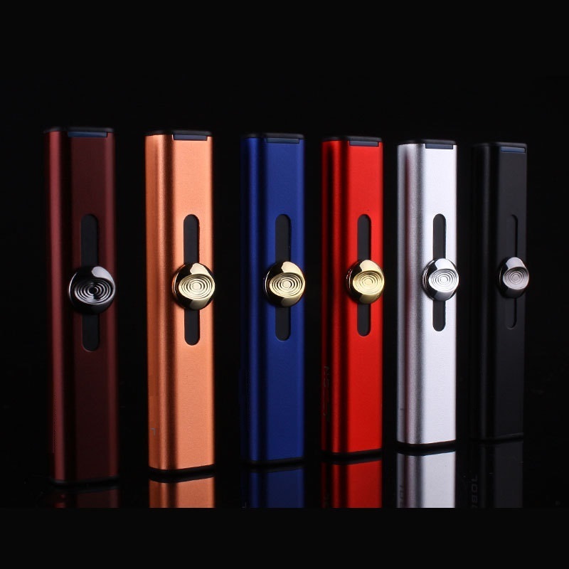 Cigarette Lighter Manufacturers Long And Thin Convenient Metal Windproof Electric Lighter