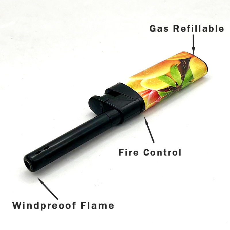 Mini Gas Refillable Kitchen Gun Stove Grill Feuerzeug  Stove Igniter Torch Jet Flame Camping BBQ  Butane Gas Candle Lighter