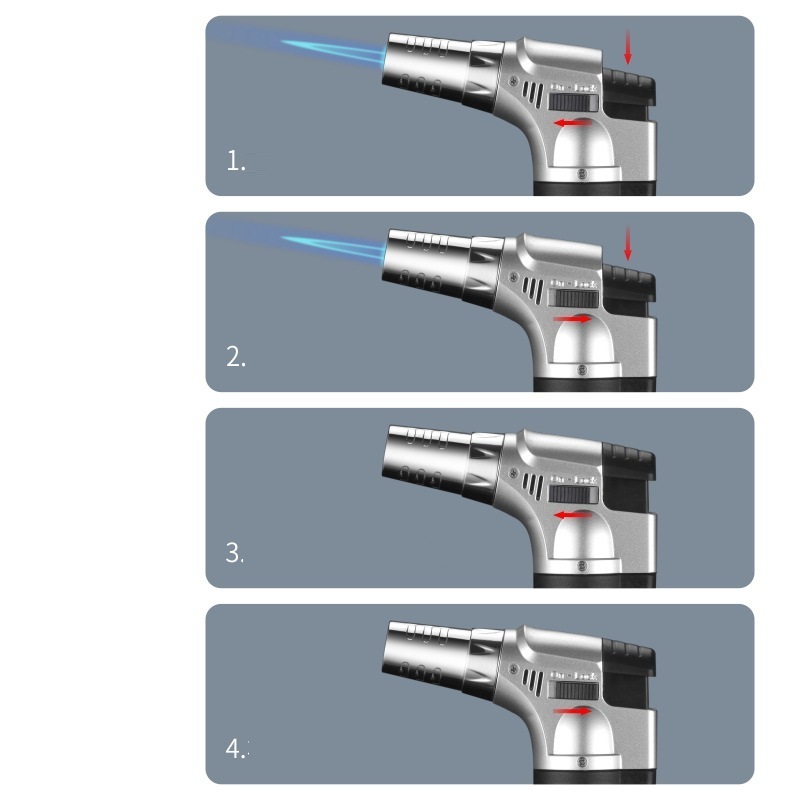 Jet Torch Lighter Outdoor Barbecue 360 Degrees Inverted Ignition Flame Torch Gas Jet Lighter