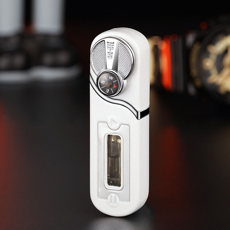 Popular Compass Multifunctional Lighter Transparent Visible Air Compartment Mini Easy To Carry Lighter