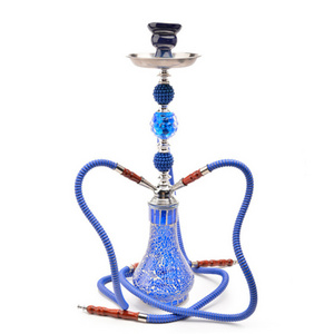 Hot Sale Smoking Accessories High Quality Double Pipe Glass Arab Hookah Flavour Nargile Hookah Shisha Chicha