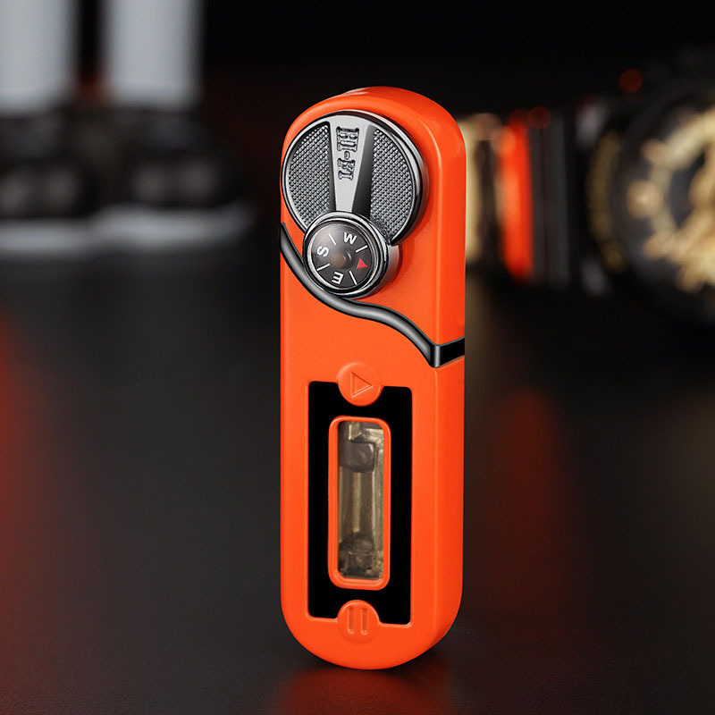 Popular Compass Multifunctional Lighter Transparent Visible Air Compartment Mini Easy To Carry Lighter