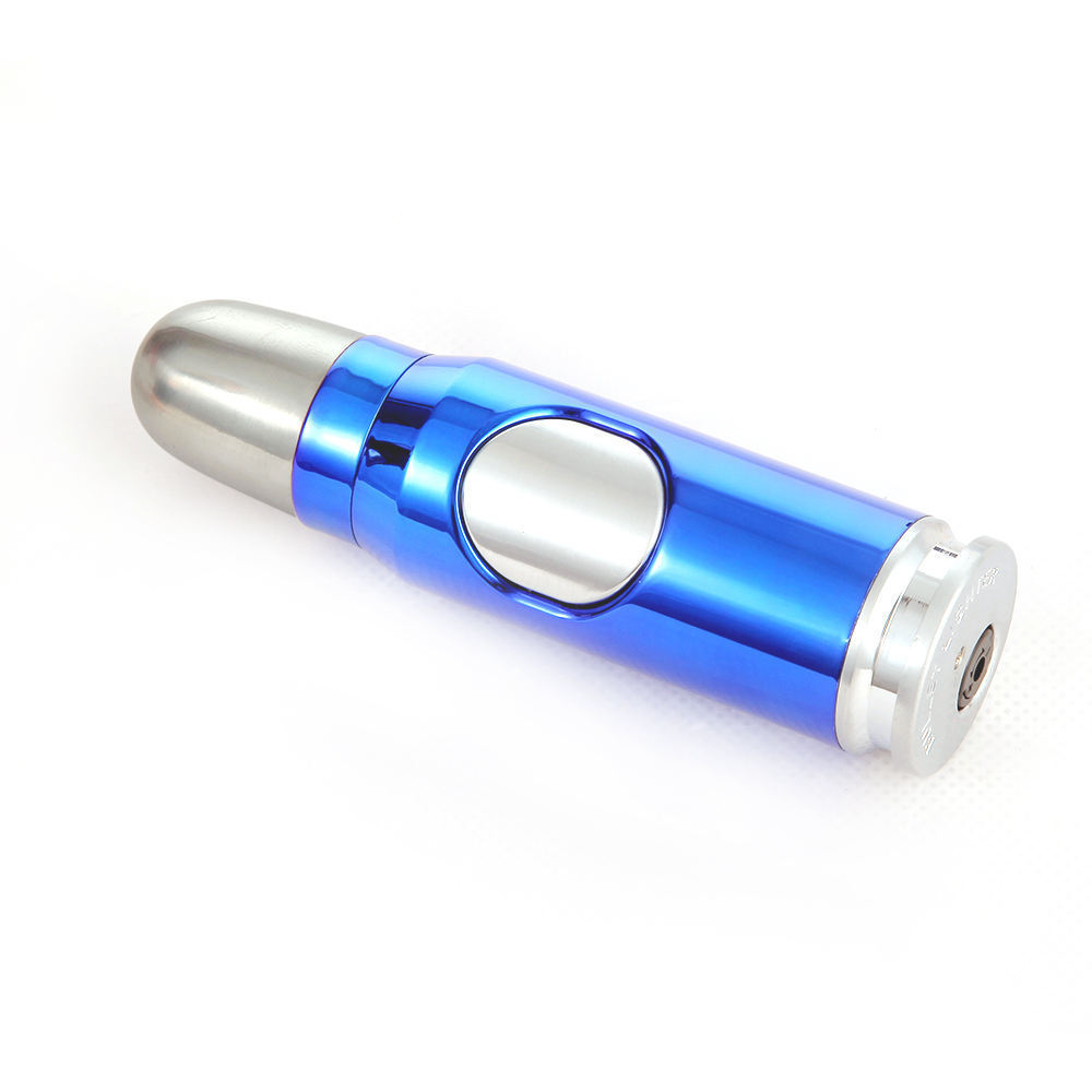 Custom Logo Cigar Creative Lighters Outdoor Straight Blue Fire Gas Refill Bullet Shaped Jet Lighter