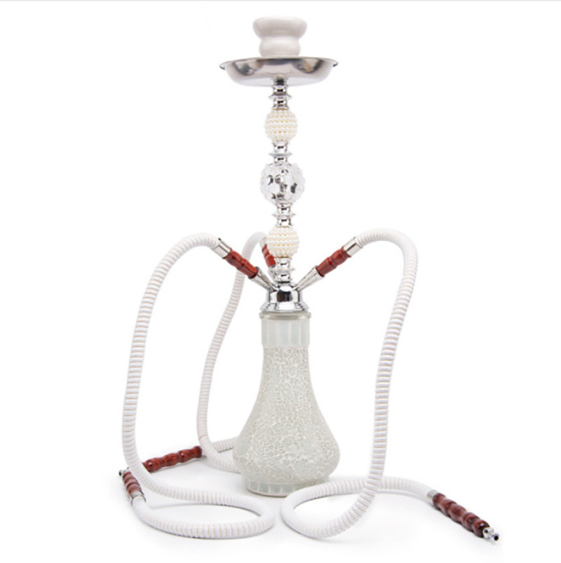 Hot Sale Smoking Accessories High Quality Double Pipe Glass Arab Hookah Flavour Nargile Hookah Shisha Chicha