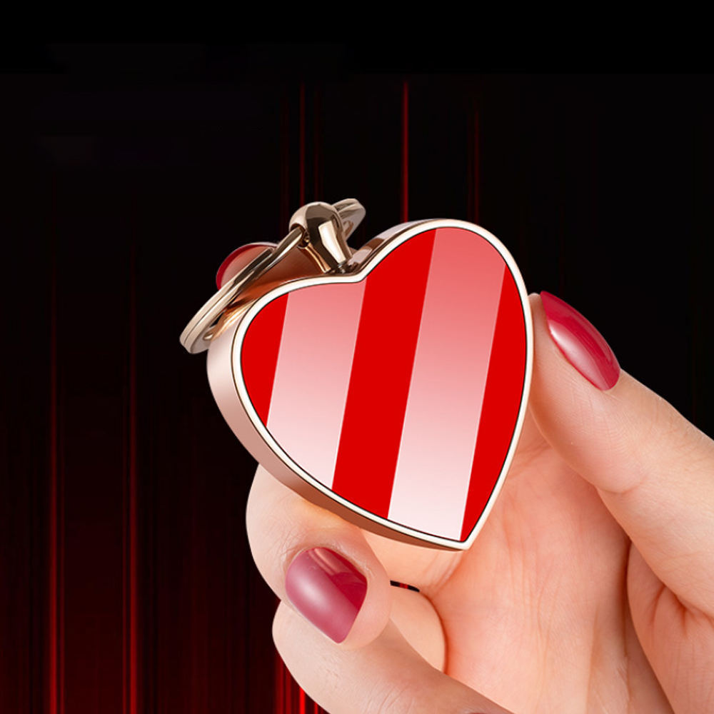 Custom Logo Lighters One Click Lock Fire Safety Protection Heart Shaped Keychain Electric Lighter For Valentine