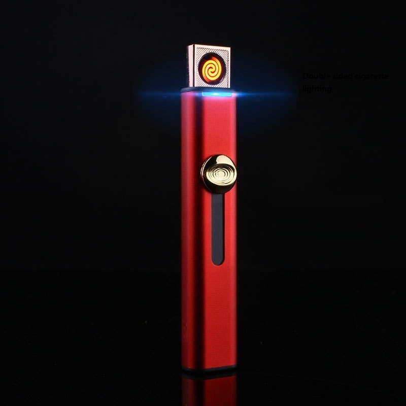 Cigarette Lighter Manufacturers Long And Thin Convenient Metal Windproof Electric Lighter