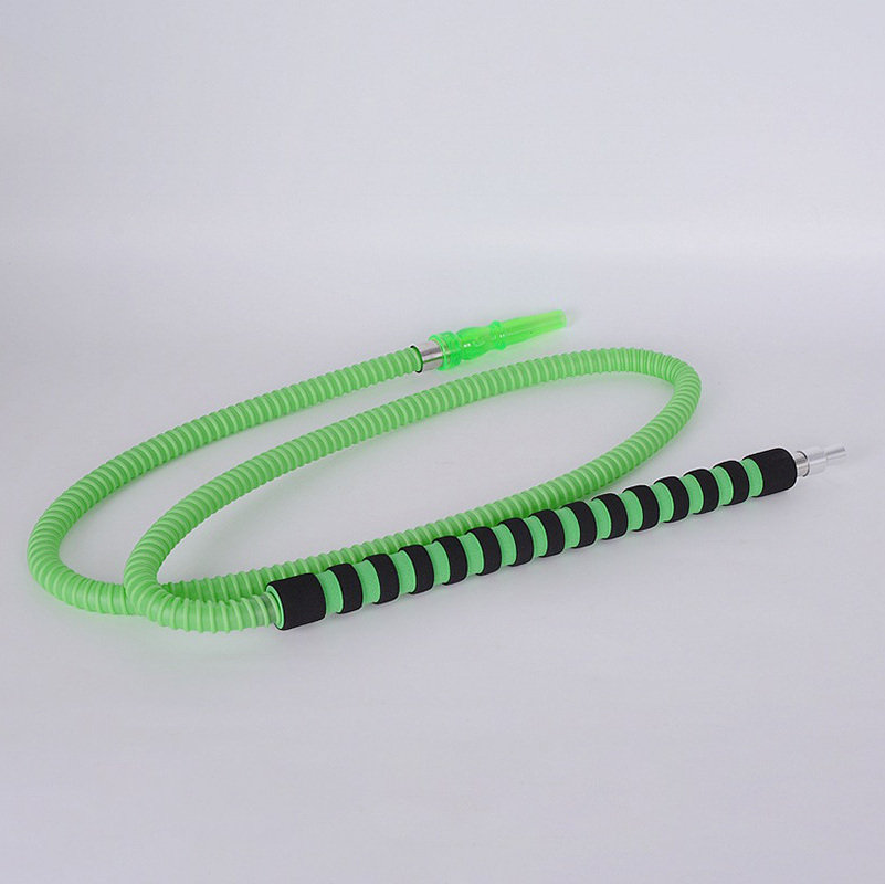 Wholesale Disposable Shisha Acrylic Plastic Long Sponge Handle Hose Pipe 1.8 m Multi Color Hookah Hose Smoking Accessories