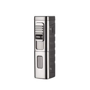 Wholesale High Quality mechero Multifunction Cigar Lighter Torch 3 Triple Jet Flame Butane Cigar Lighter