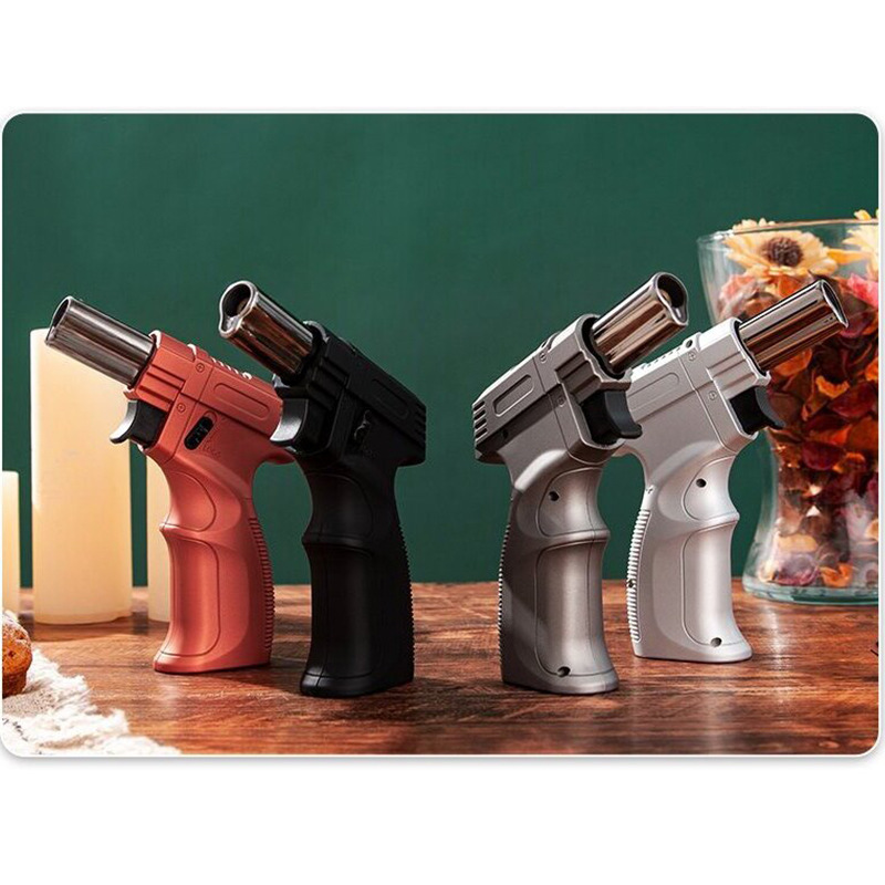 Most Powerful Torch Lighters Kitchen Inflatable Windproof Direct Jet Flame Refillable Cigar Butane Gas Lighter