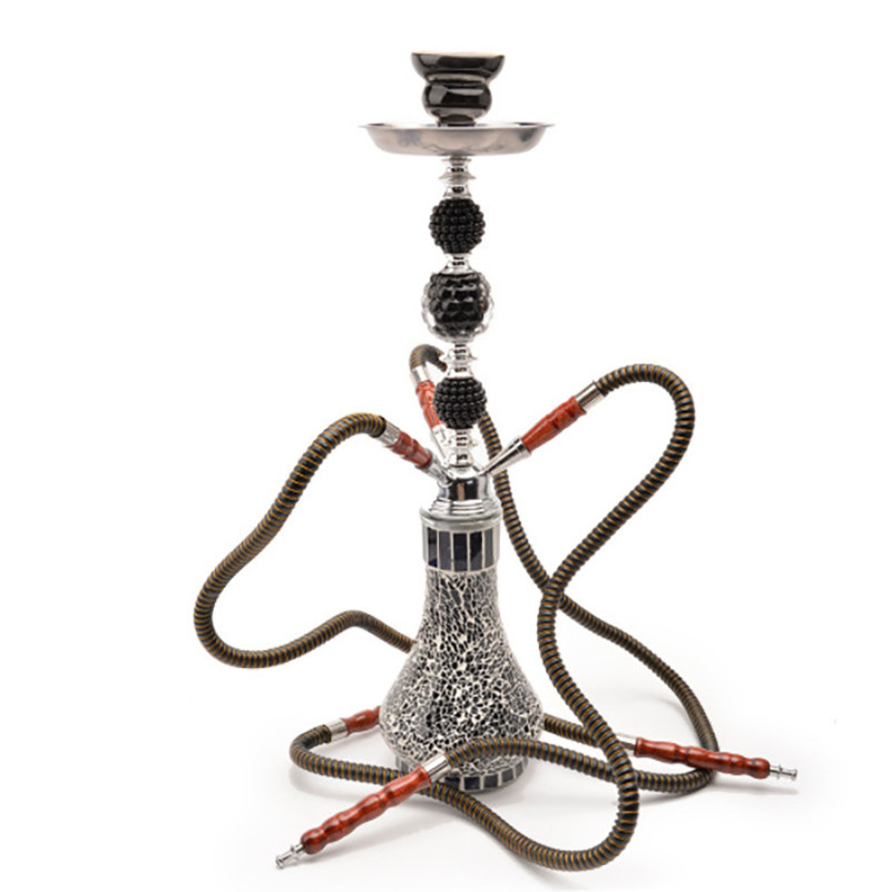 Hot Sale Smoking Accessories High Quality Double Pipe Glass Arab Hookah Flavour Nargile Hookah Shisha Chicha