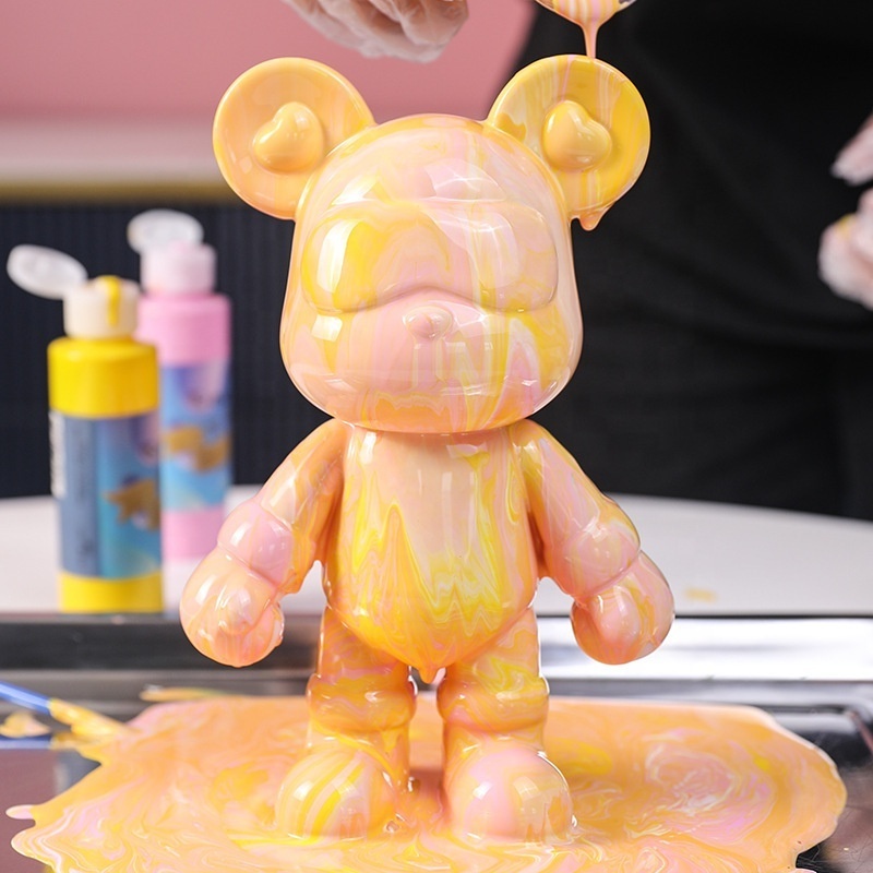 Diy Hand Clothes Painted Graffiti Pigments Bear Bearbricks Manual Fluid Painting