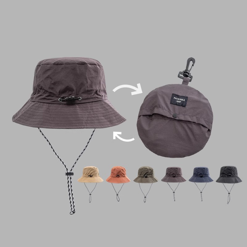 Foldable Pocket Cap Portable Unisex Quick Dry Waterproof Mountaineering Camp UV Sun Protection Fishing Fisherman Bucket Hat