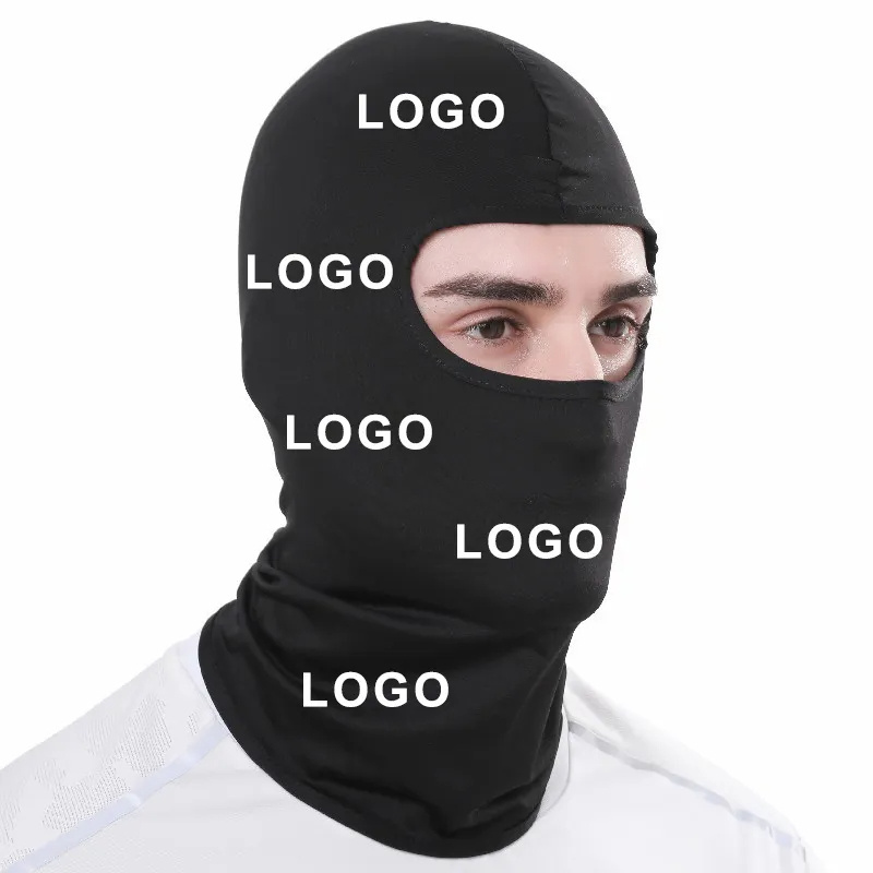 Custom Print Logo Blank Camo Sports Cycling Hat Motorcycle One Hole Full Face Cover Ski Ninja Mask Skull Balaclava