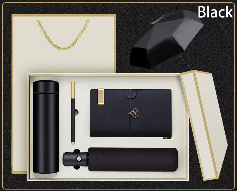 new product ideas 2023 corporate gift set luxury promotional a5 notebook multi-function souvenir gift set with pen and umbrella