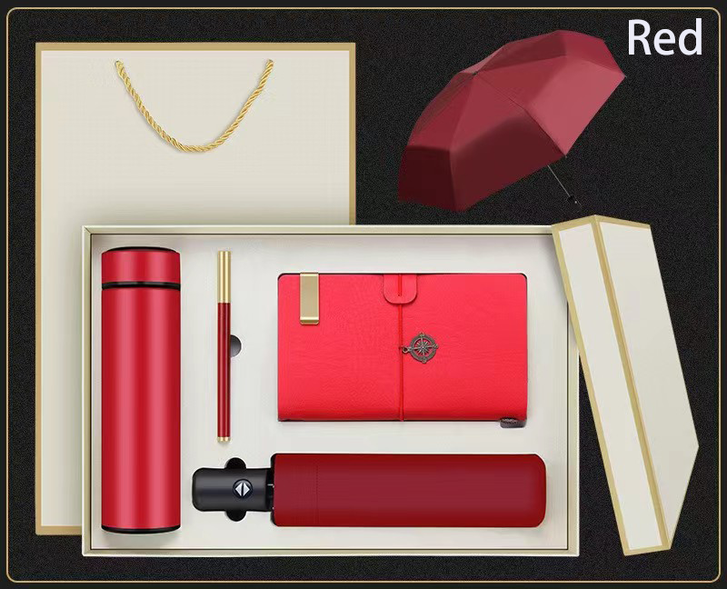 new product ideas 2023 corporate gift set luxury promotional a5 notebook multi-function souvenir gift set with pen and umbrella