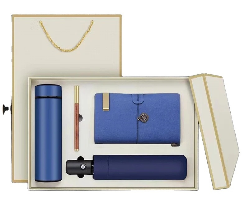 new product ideas 2023 corporate gift set luxury promotional a5 notebook multi-function souvenir gift set with pen and umbrella