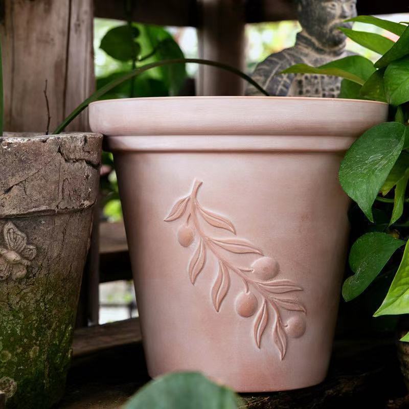 Terracotta Planter for Garden Decoration,Roman Style Succulent ,Fog White Set