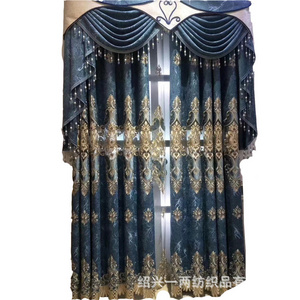 Luxury European Style Curtains with Hollow Embroidery for Living Room Villa Decoration