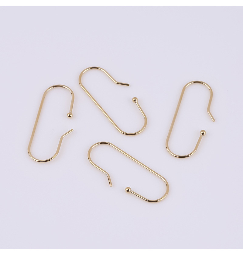 Hoop Earrings Hook Strap Beads Gold Silver Component Stainless Steel Geometric Plating DIY Handmade Earrings Jewelry Findings