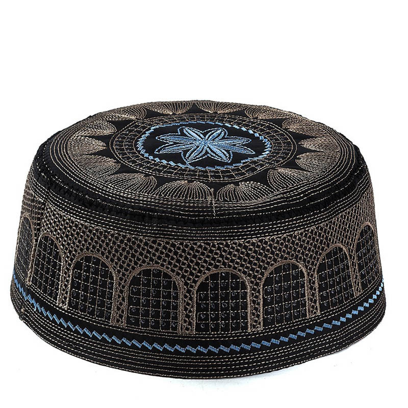 High Quality Muslim Islamic prayer embroidered mens kufi hat