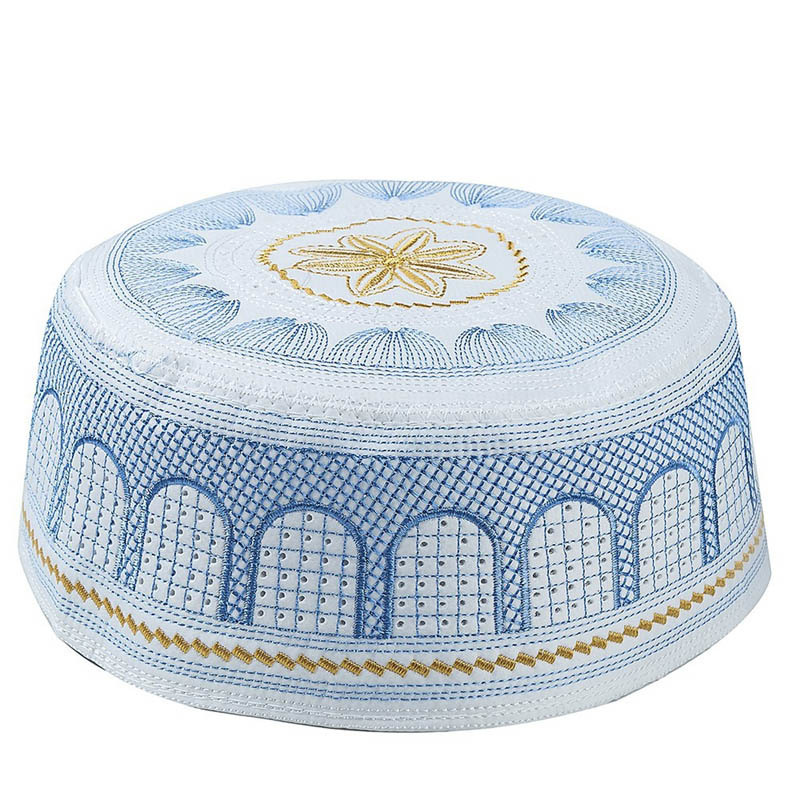 High Quality Muslim Islamic prayer embroidered mens kufi hat