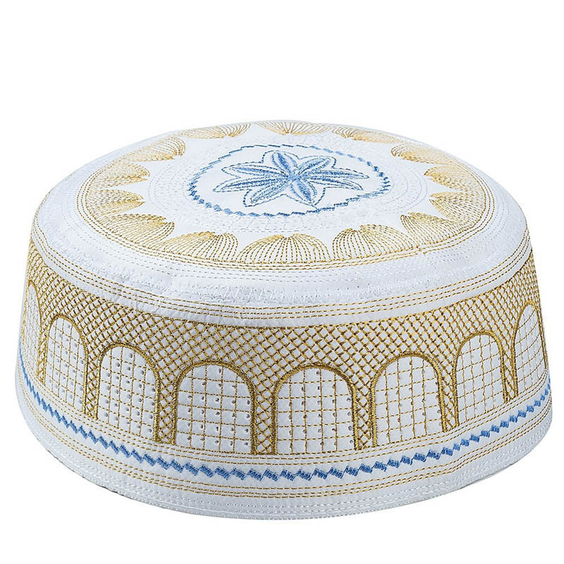 High Quality Muslim Islamic prayer embroidered mens kufi hat