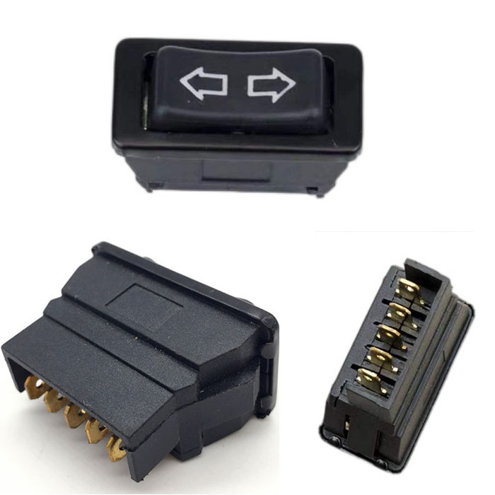 5P Universal Window Switch Double-arrow Led Auto Electric Switch  Window Button Switch With Wires