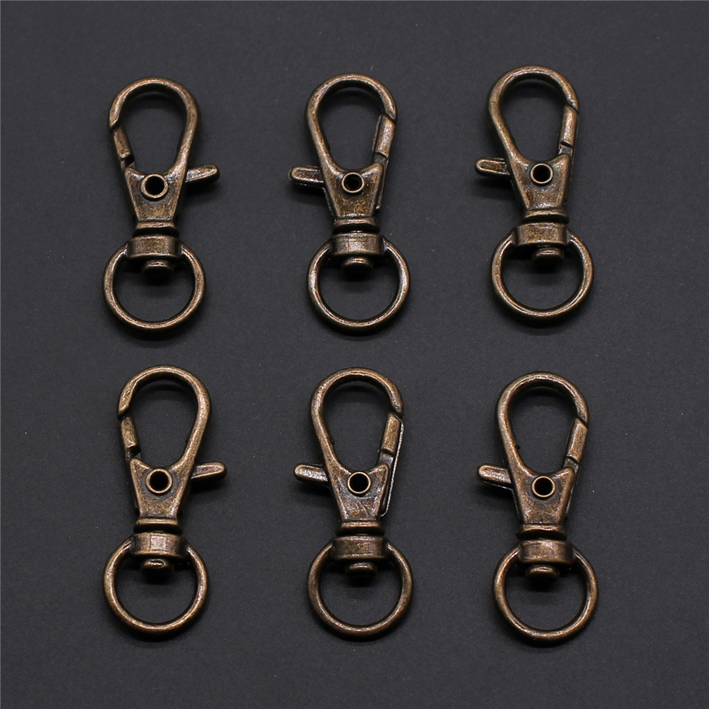 100pcs/bag 13x32mm Bag Keychain DIY Accessories Swivel Lanyard Hook Lobster Claw Clasps Jewelry Findings & Components