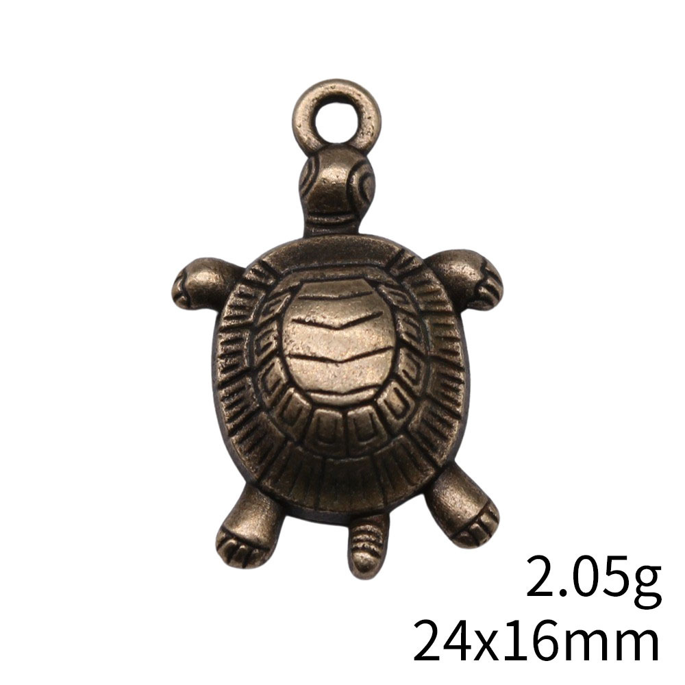 WYSIWYG 100pcs/bag 24x16mm Sea Turtle Charms For Jewelry Making ABD-C15475