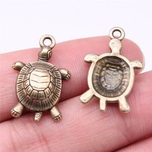 WYSIWYG 100pcs/bag 24x16mm Sea Turtle Charms For Jewelry Making ABD-C15475