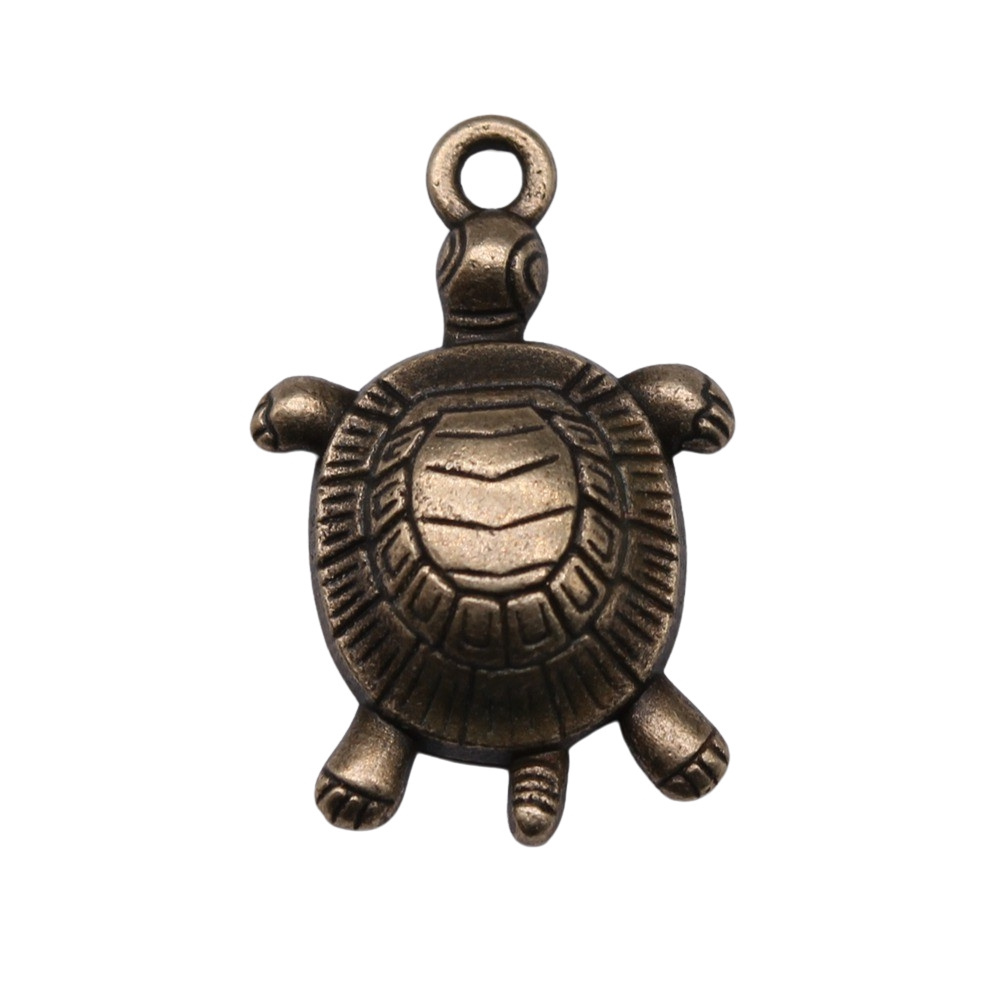 WYSIWYG 100pcs/bag 24x16mm Sea Turtle Charms For Jewelry Making ABD-C15475