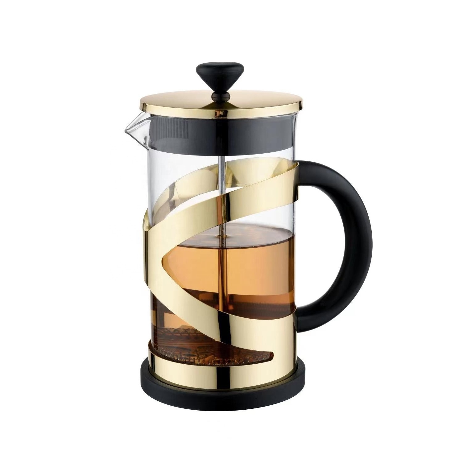 HausRoland tea maker 403 stainless steel 600ml glass camping travel coffee french press