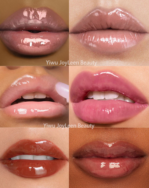 Shine On Milky Jelly Lip Gloss Your Logo Customized Sheer Nude Clear Brown Color moisture Lip Oil Vendor Lipstick Cosmetics